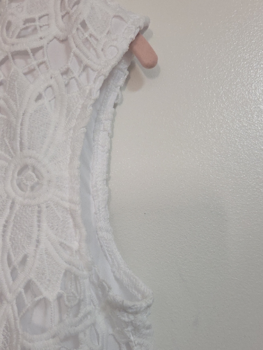 London Times White Floral Lace Mini Dress Size 4 - Picture 9 of 14